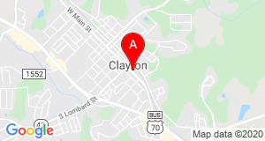 Map of Clayton NC